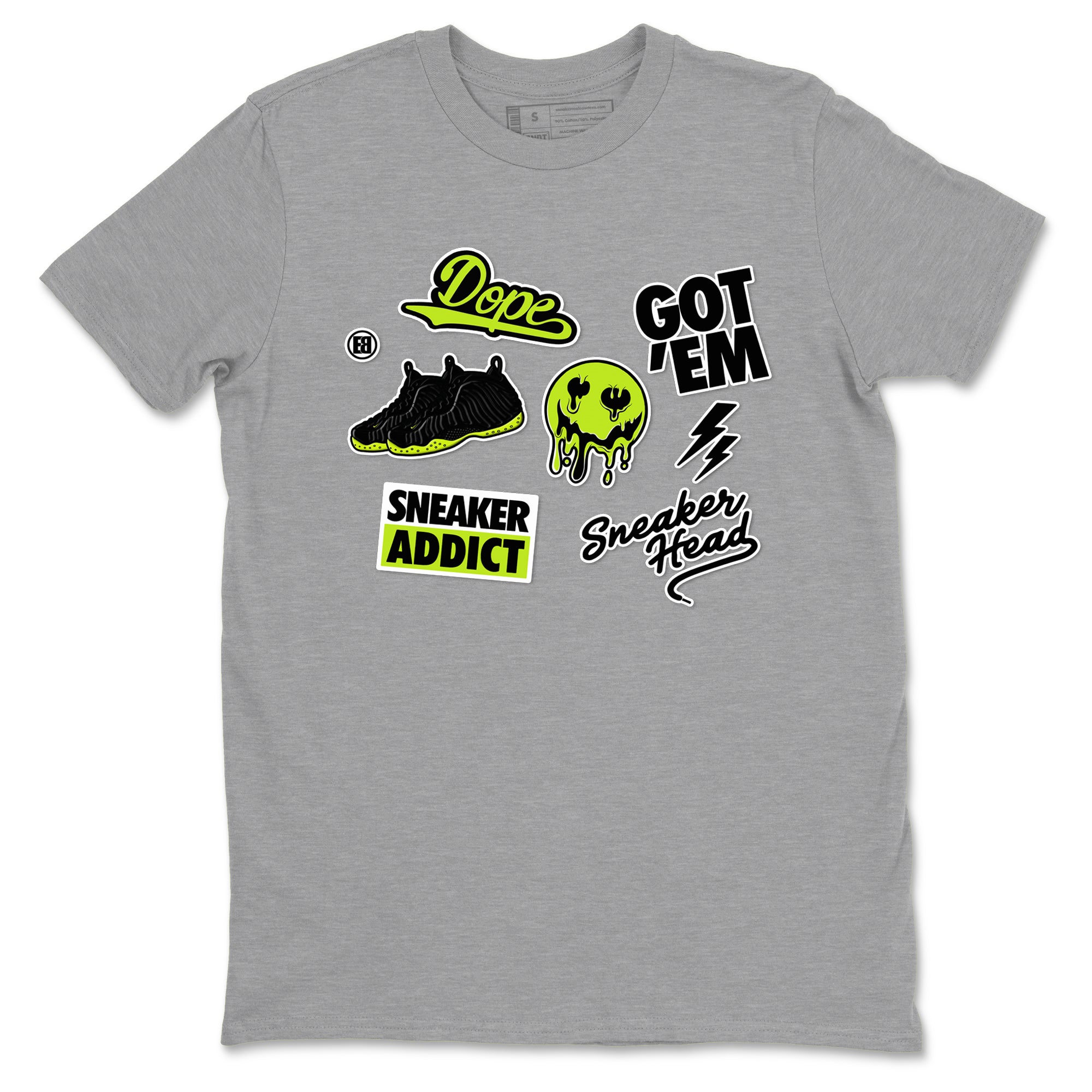 Sneakerhead Sticker Sneaker Tees - Air Foamposite One Black Volt