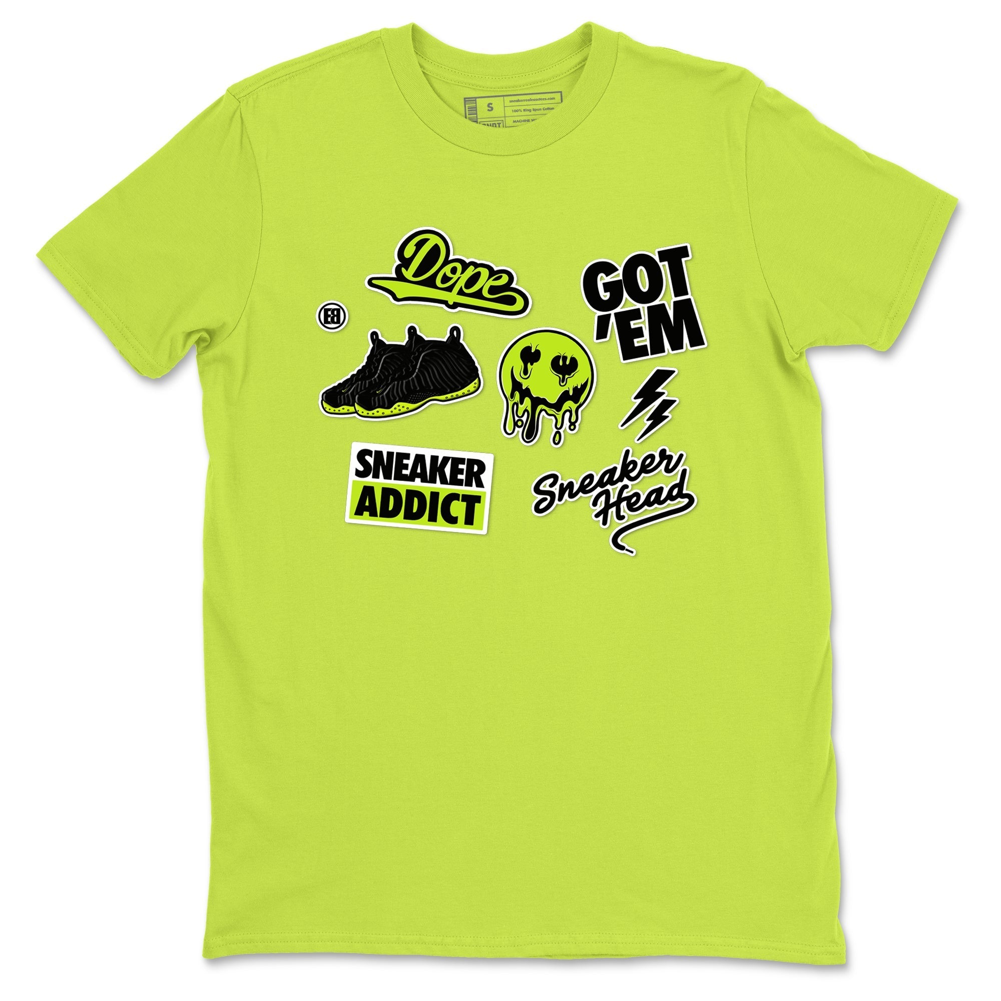 Sneakerhead Sticker Sneaker Tees - Air Foamposite One Black Volt