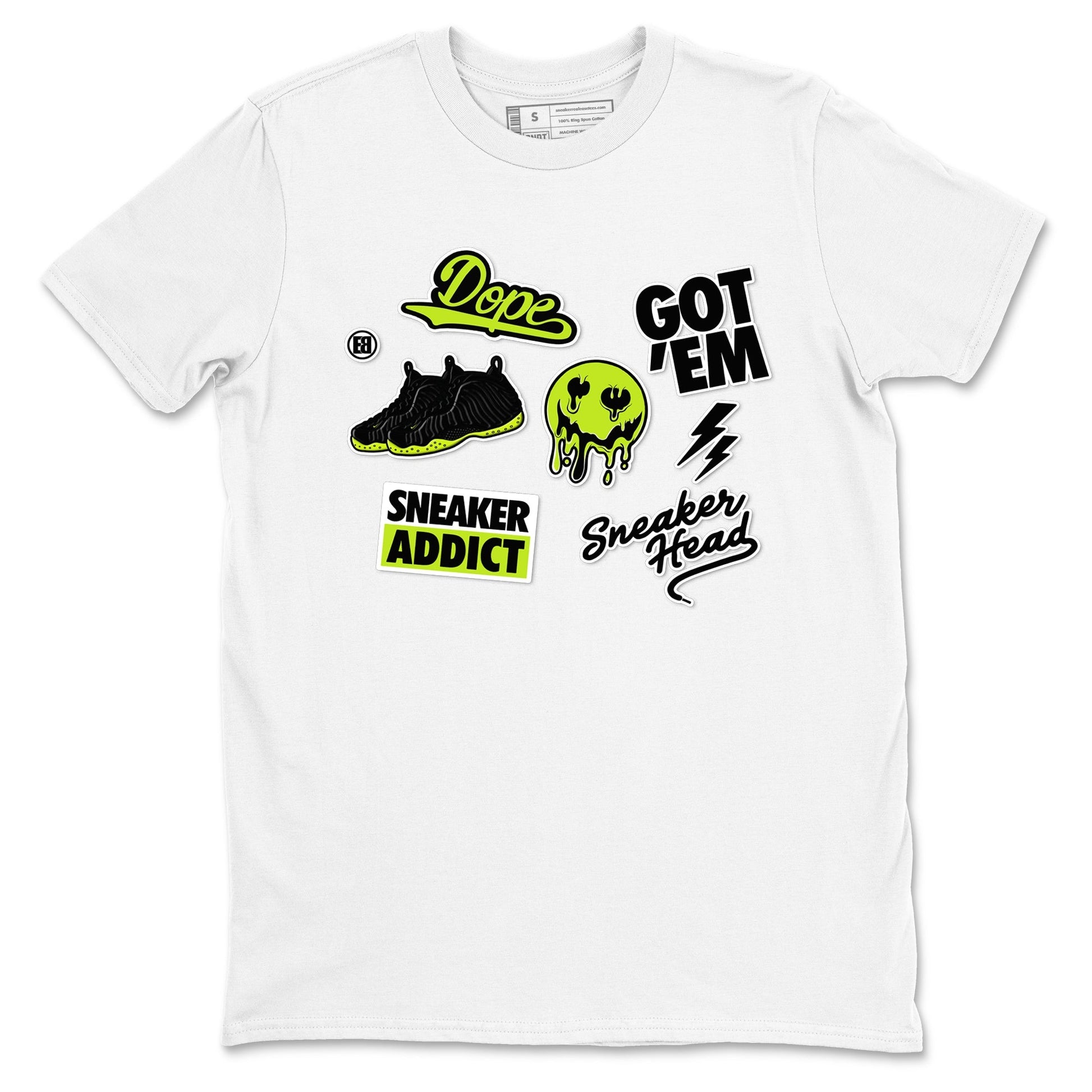 Sneakerhead Sticker Sneaker Tees - Air Foamposite One Black Volt