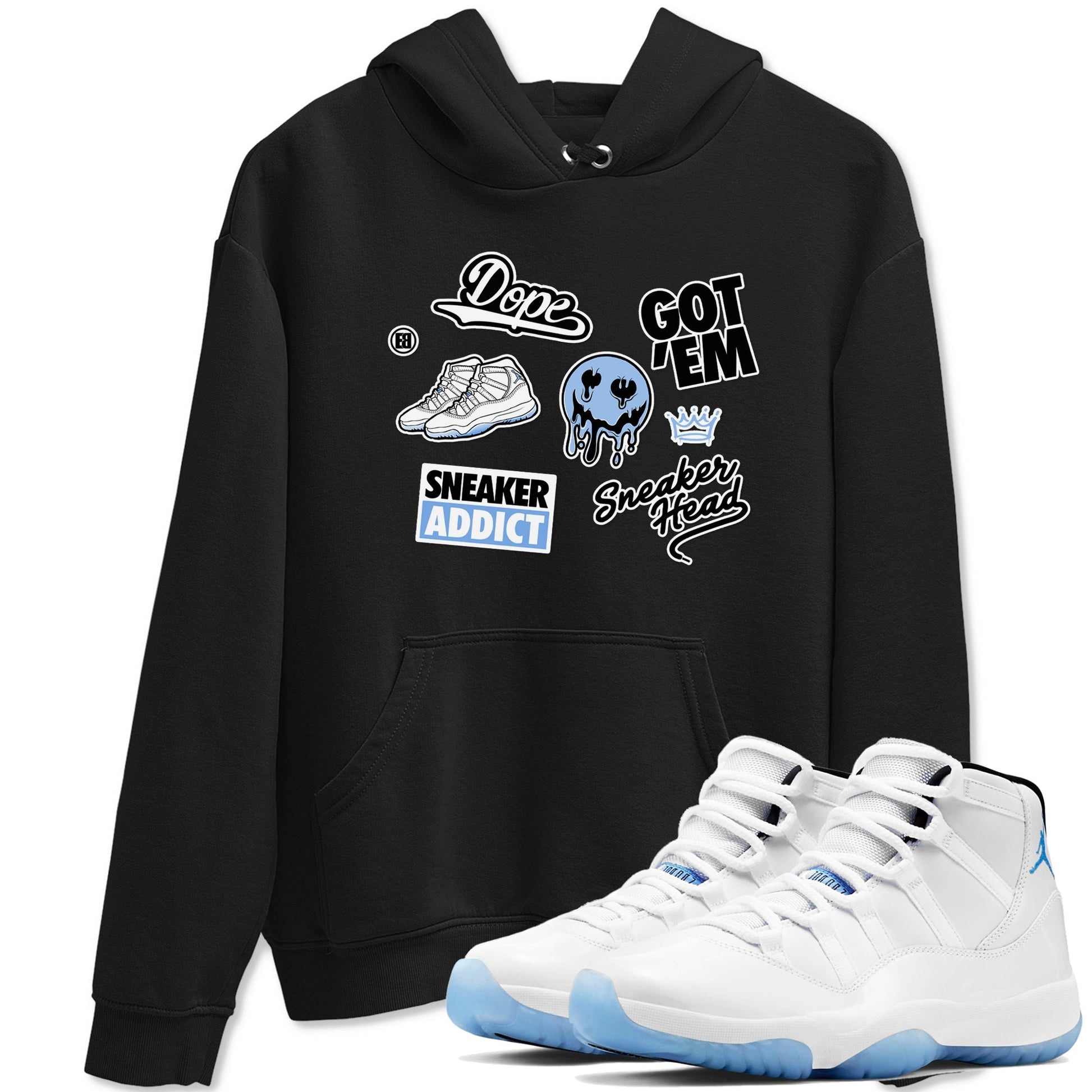 Sneakerhead Sticker Sneaker Tees - Air Jordan 11 Legend Blue