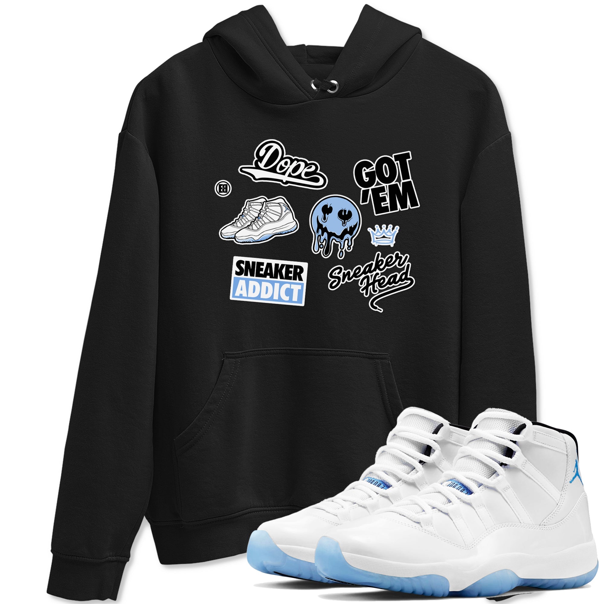 Sneakerhead Sticker Sneaker Tees - Air Jordan 11 Legend Blue