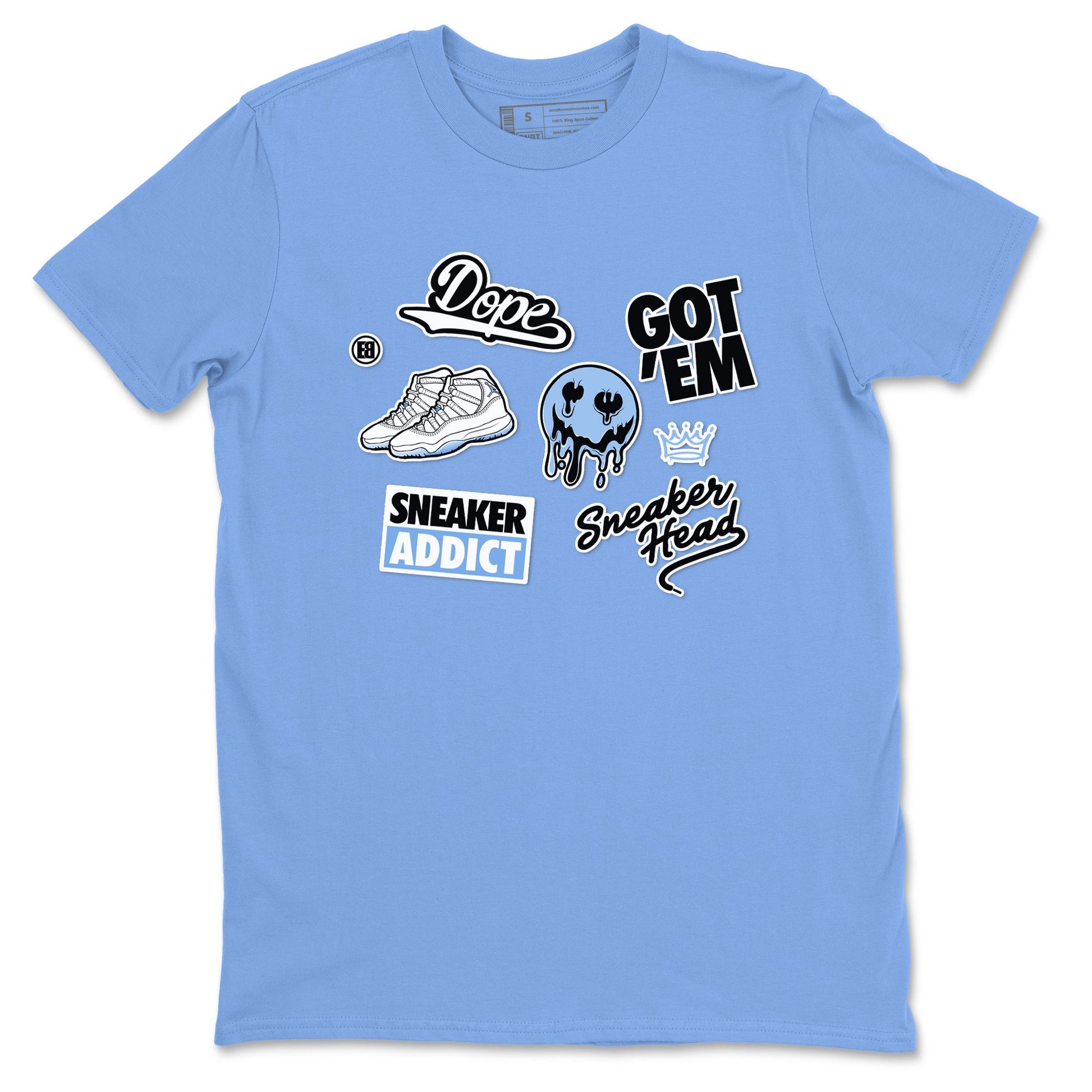 Sneakerhead Sticker Sneaker Tees - Air Jordan 11 Legend Blue