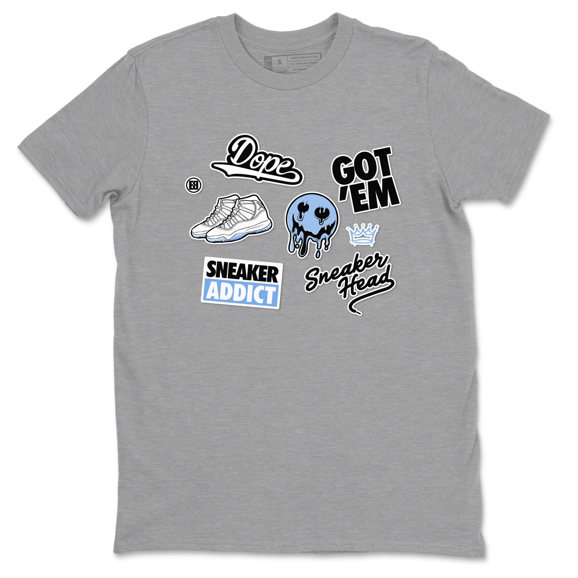 Sneakerhead Sticker Sneaker Tees - Air Jordan 11 Legend Blue