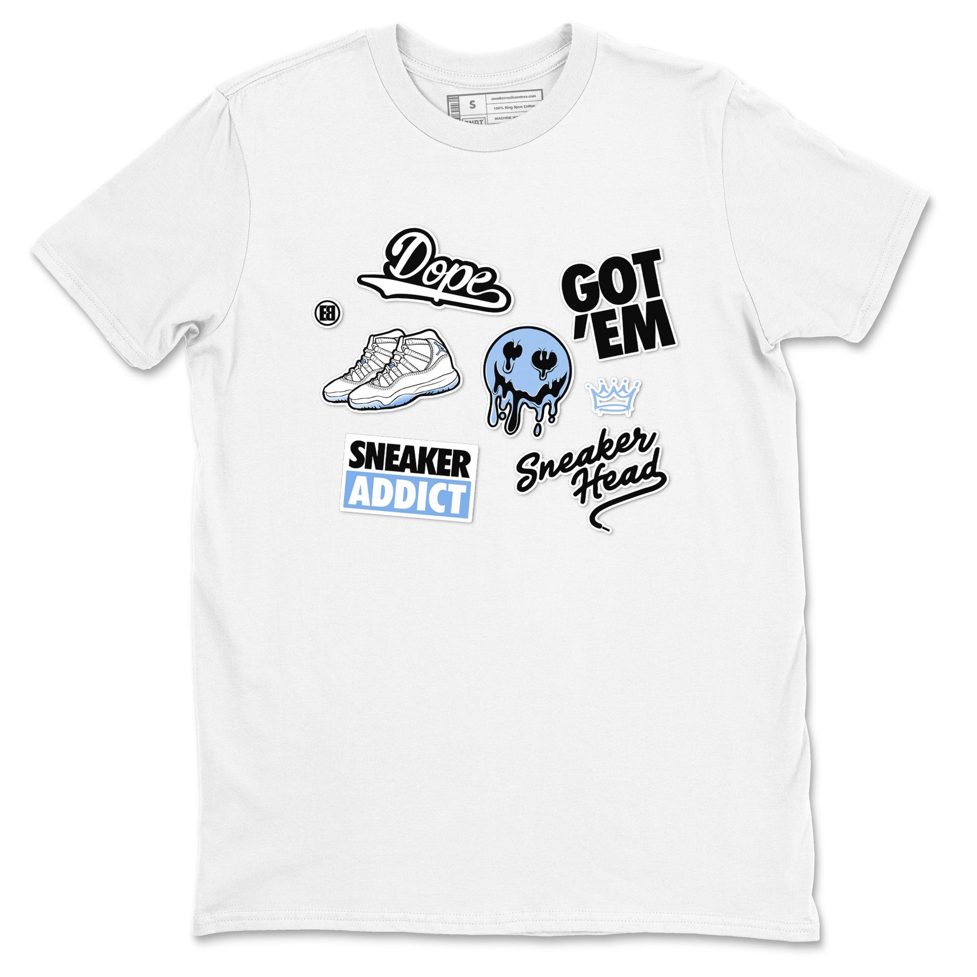 Sneakerhead Sticker Sneaker Tees - Air Jordan 11 Legend Blue