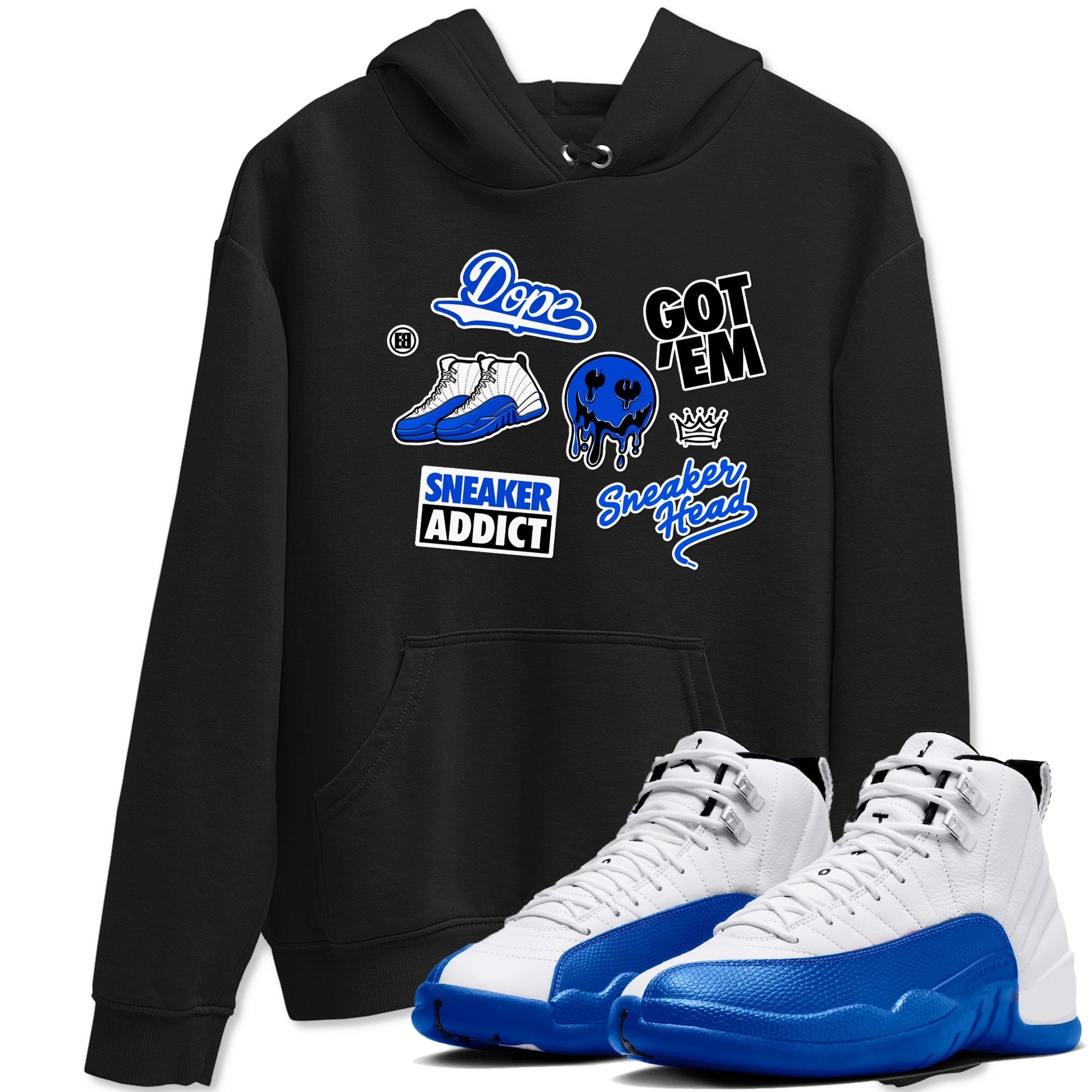 Sneakerhead Sticker Sneaker Tees - Air Jordan 12 Blueberry