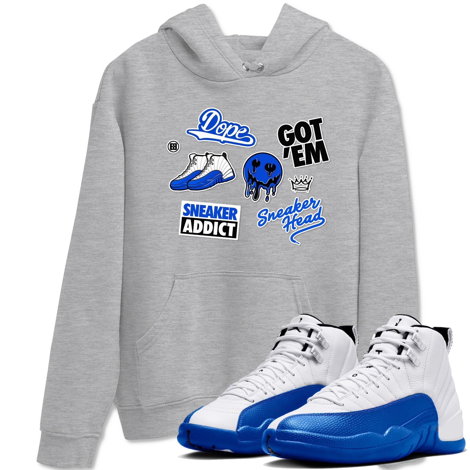 Sneakerhead Sticker Sneaker Tees - Air Jordan 12 Blueberry