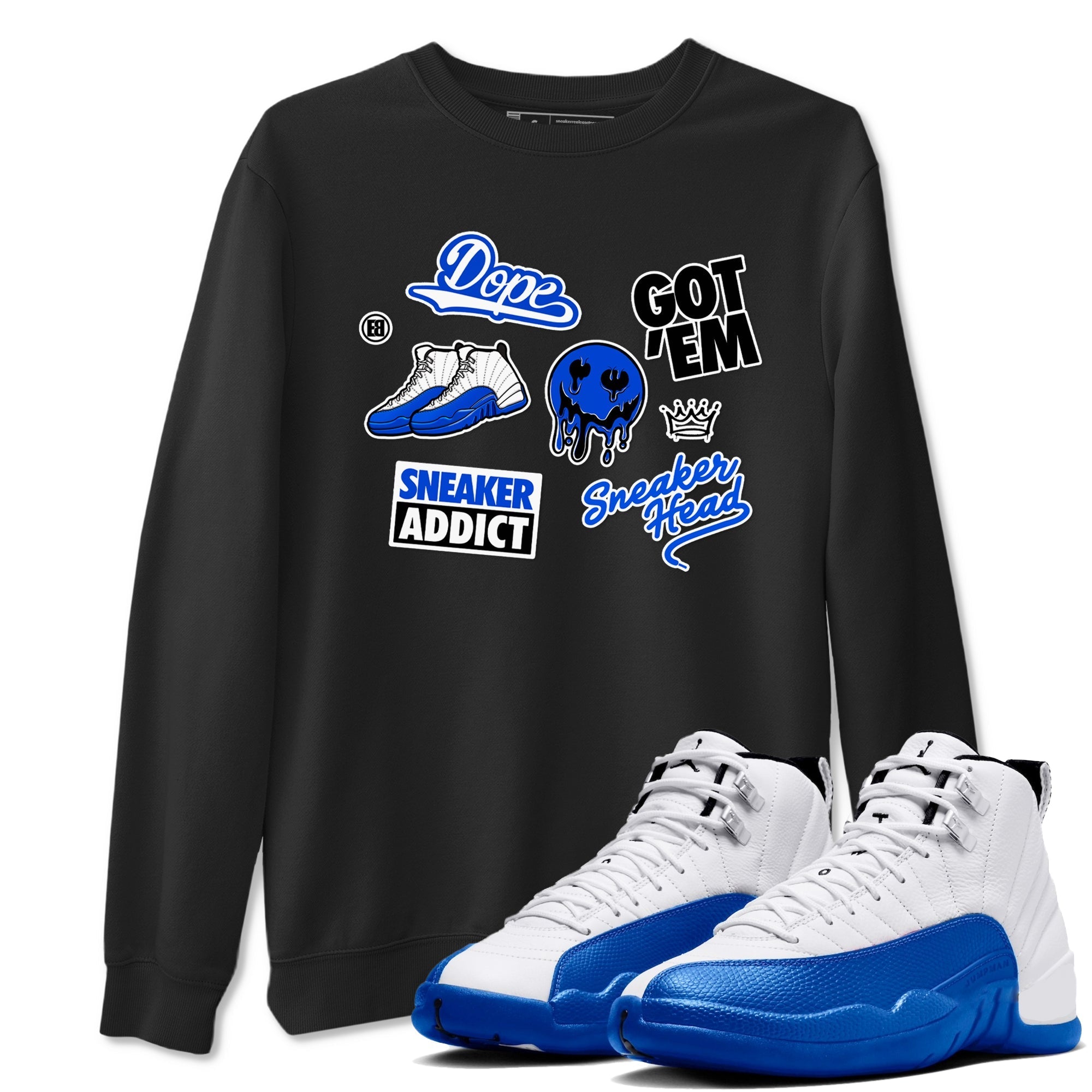 Sneakerhead Sticker Sneaker Tees - Air Jordan 12 Blueberry