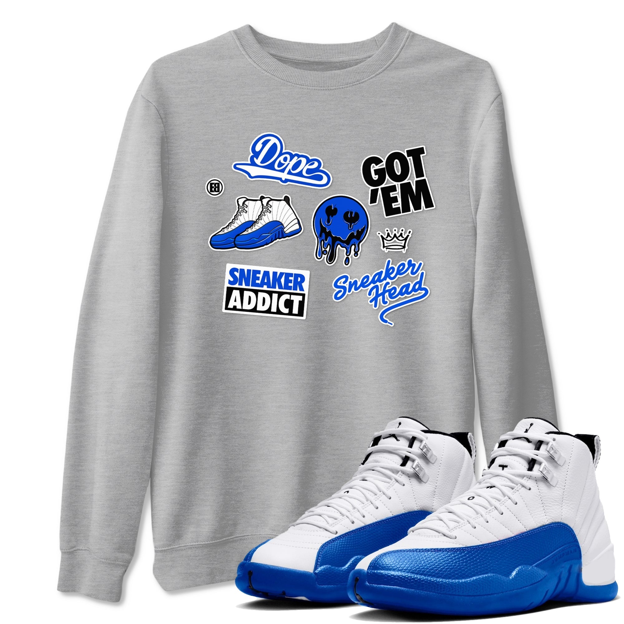 Sneakerhead Sticker Sneaker Tees - Air Jordan 12 Blueberry