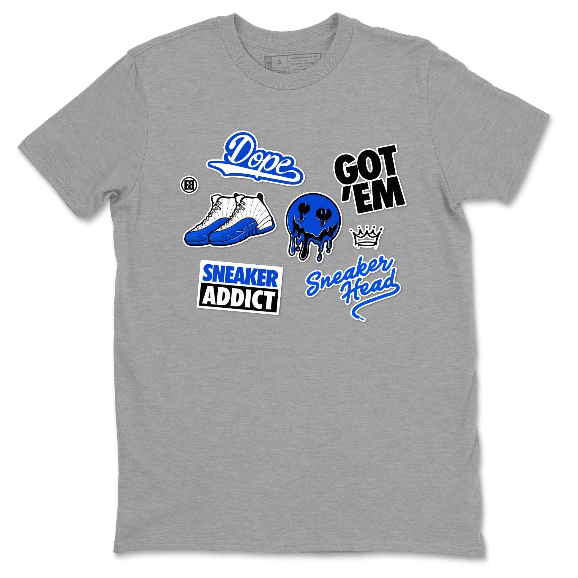 Sneakerhead Sticker Sneaker Tees - Air Jordan 12 Blueberry