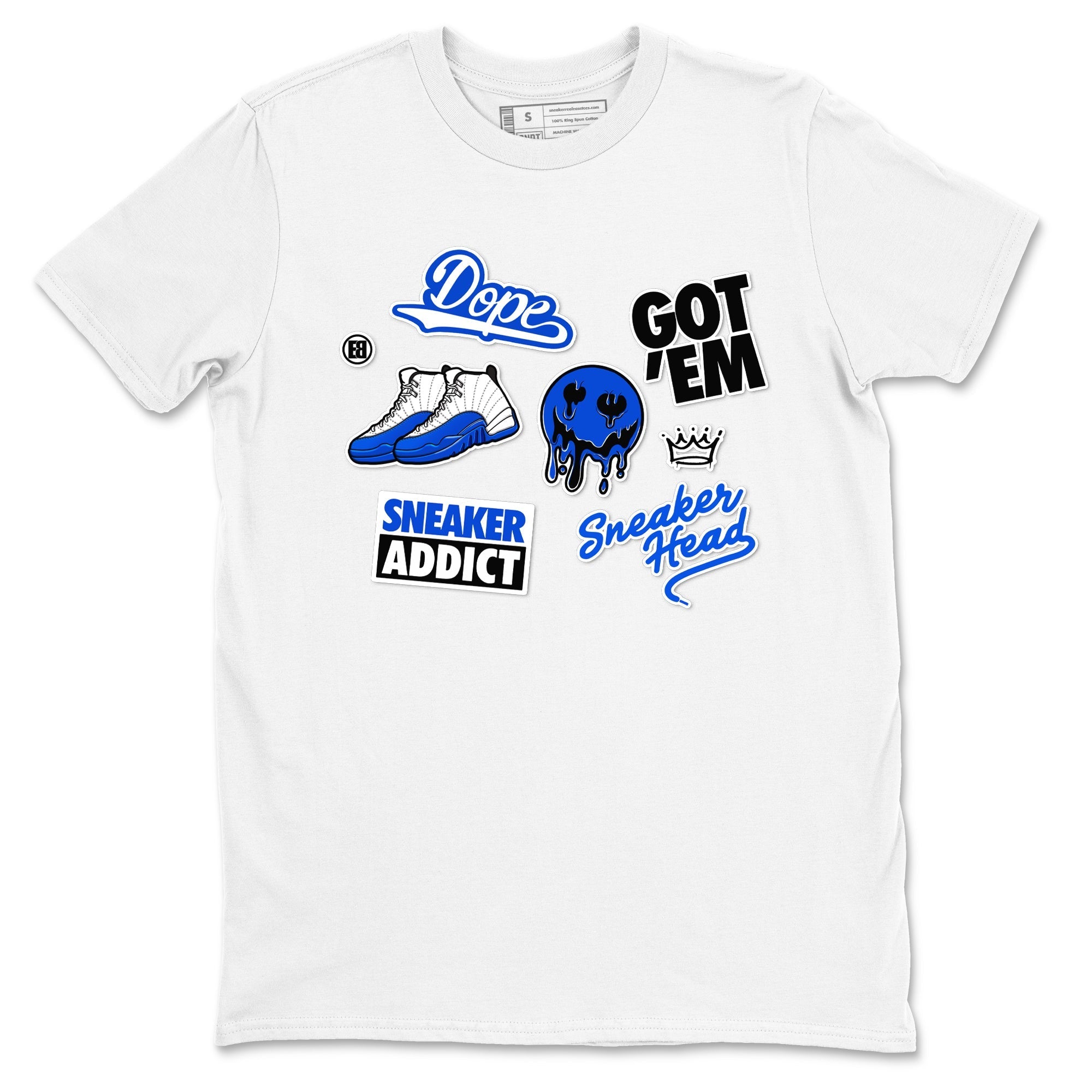 Sneakerhead Sticker Sneaker Tees - Air Jordan 12 Blueberry