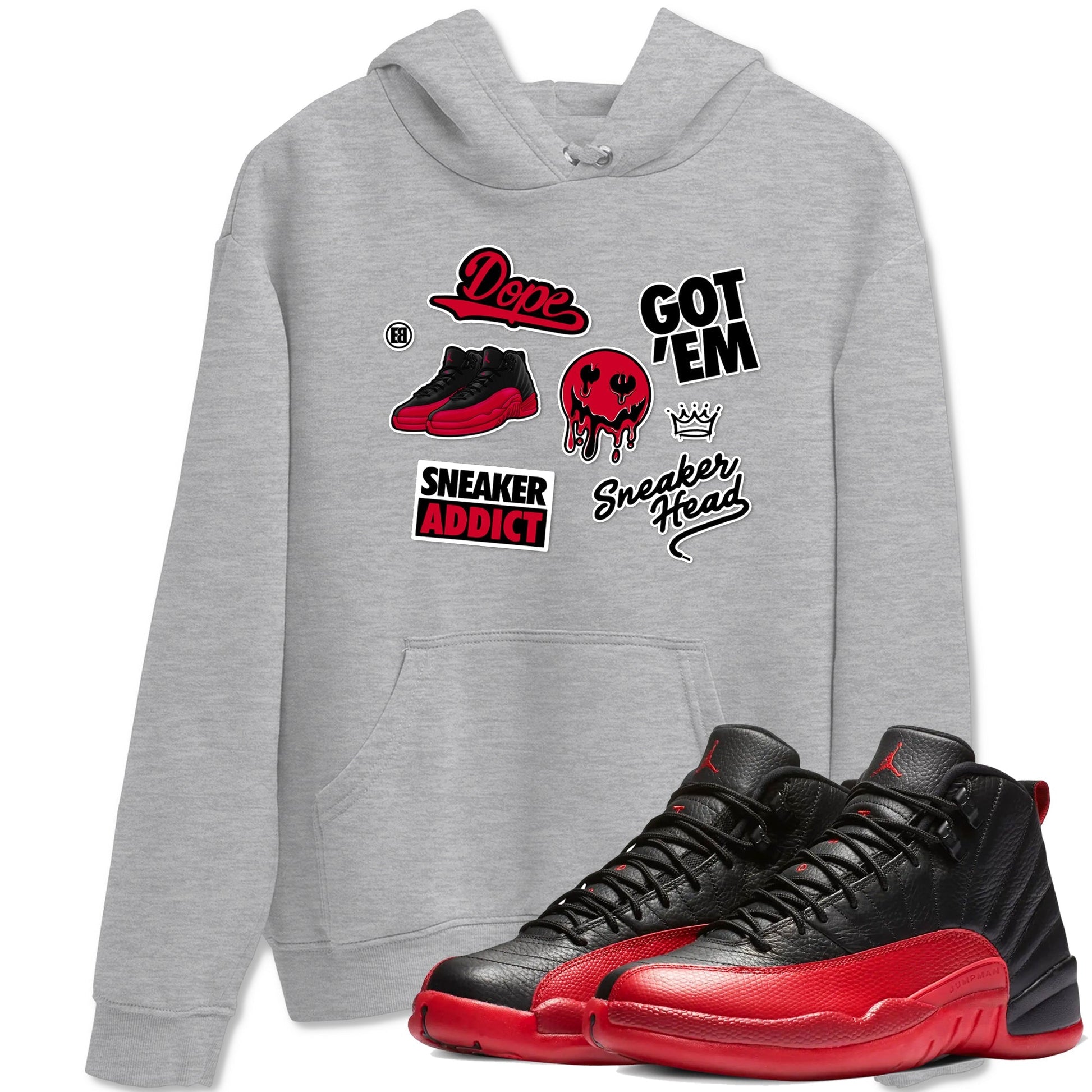 Sneakerhead Sticker Sneaker Tees - Air Jordan 12 Flu Game