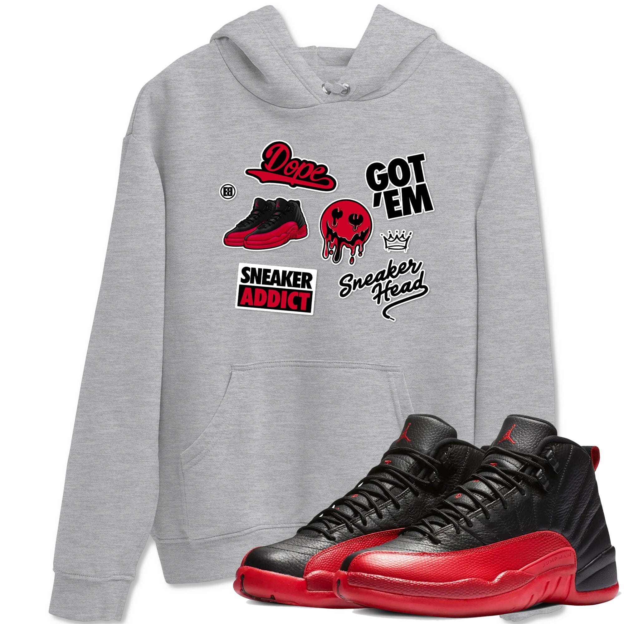 Sneakerhead Sticker Sneaker Tees - Air Jordan 12 Flu Game