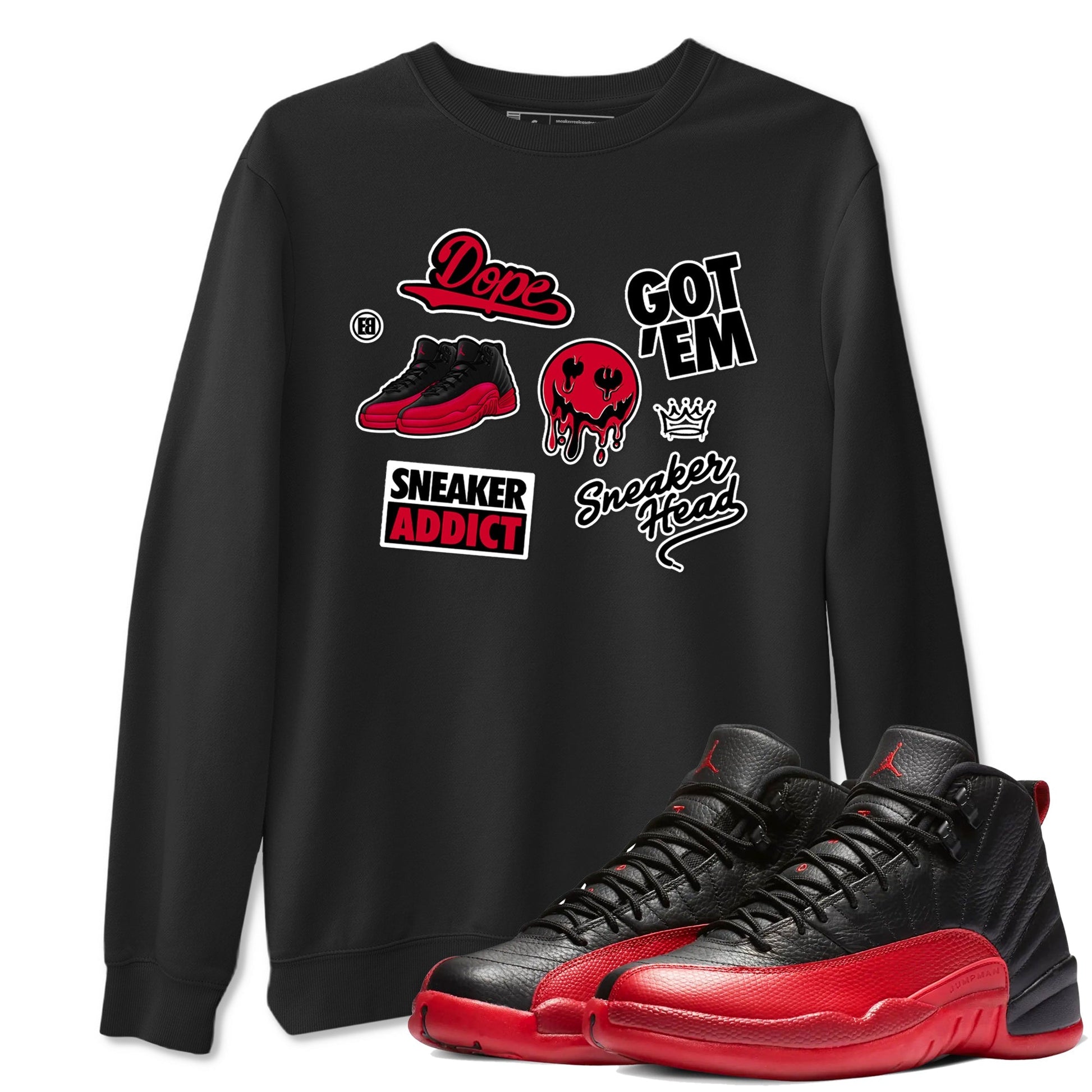 Sneakerhead Sticker Sneaker Tees - Air Jordan 12 Flu Game