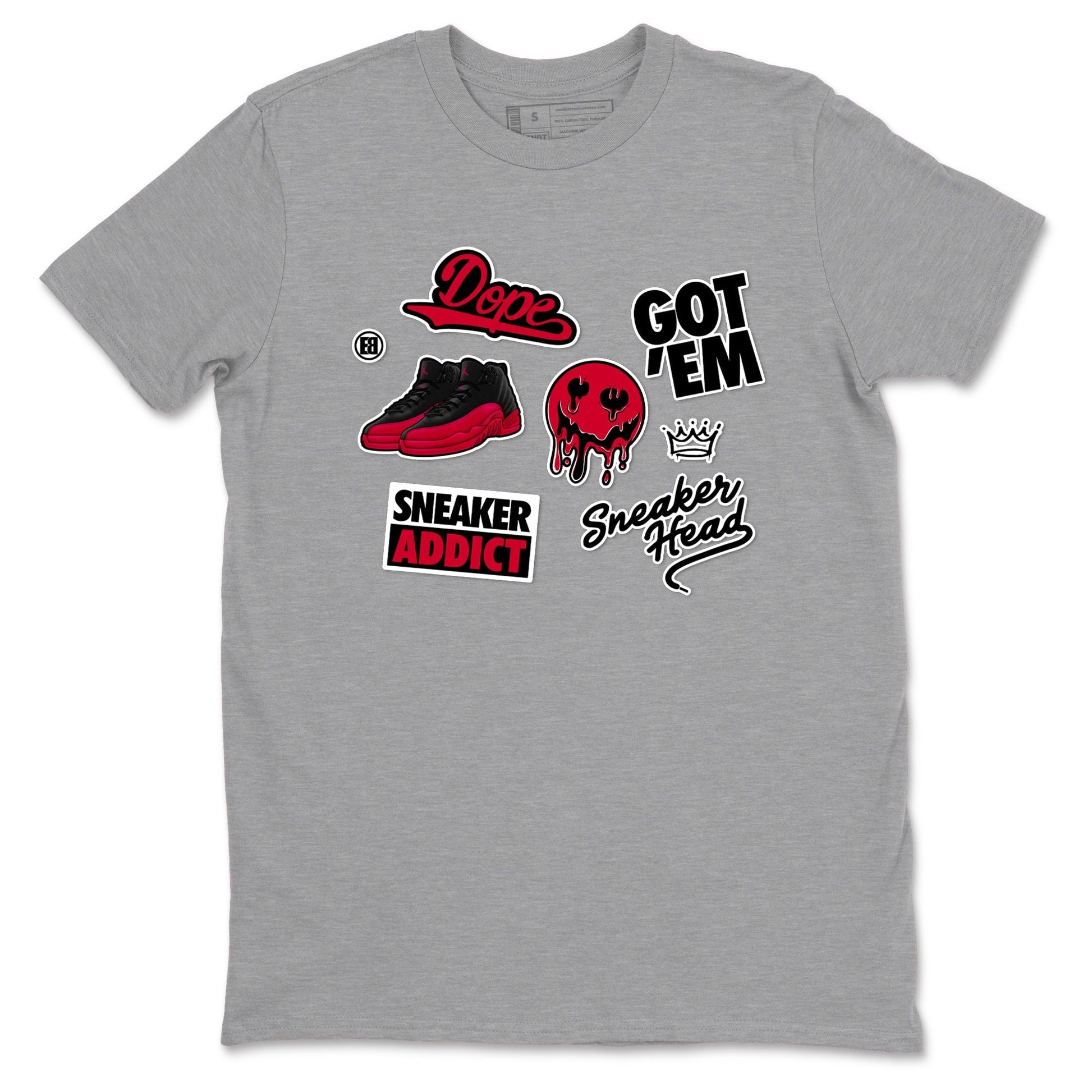 Sneakerhead Sticker Sneaker Tees - Air Jordan 12 Flu Game