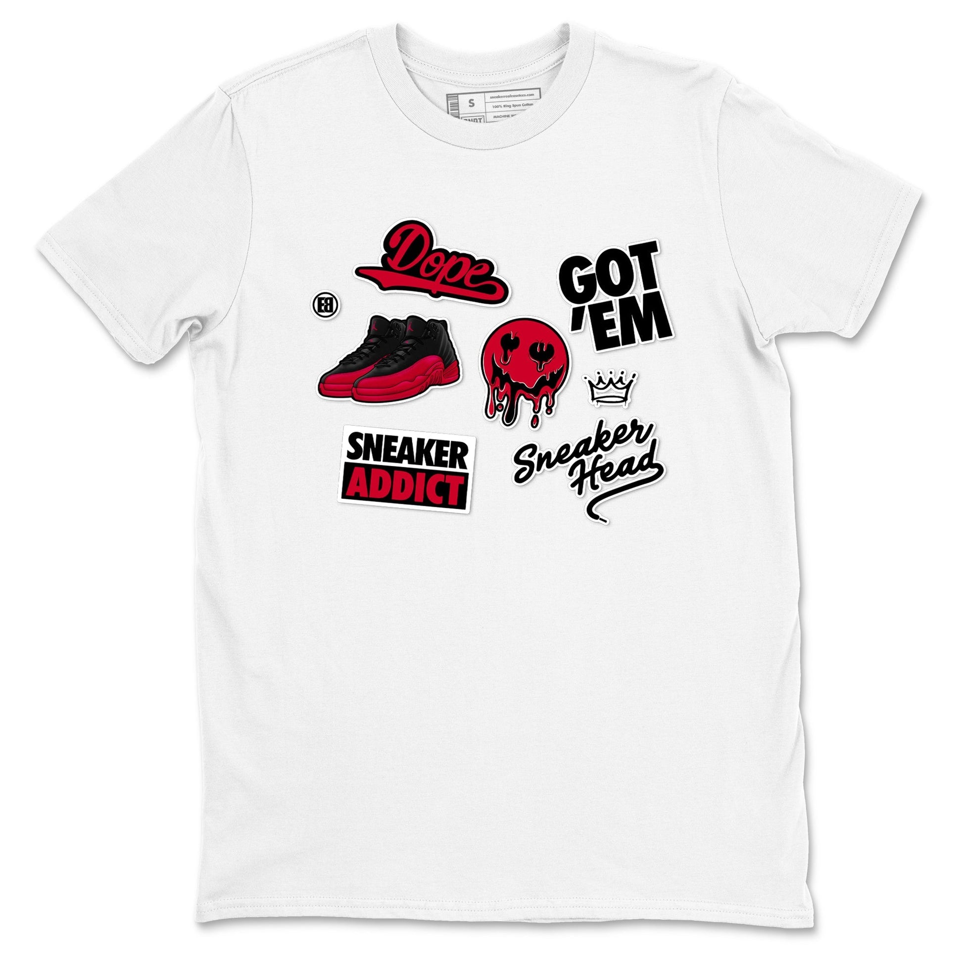 Sneakerhead Sticker Sneaker Tees - Air Jordan 12 Flu Game