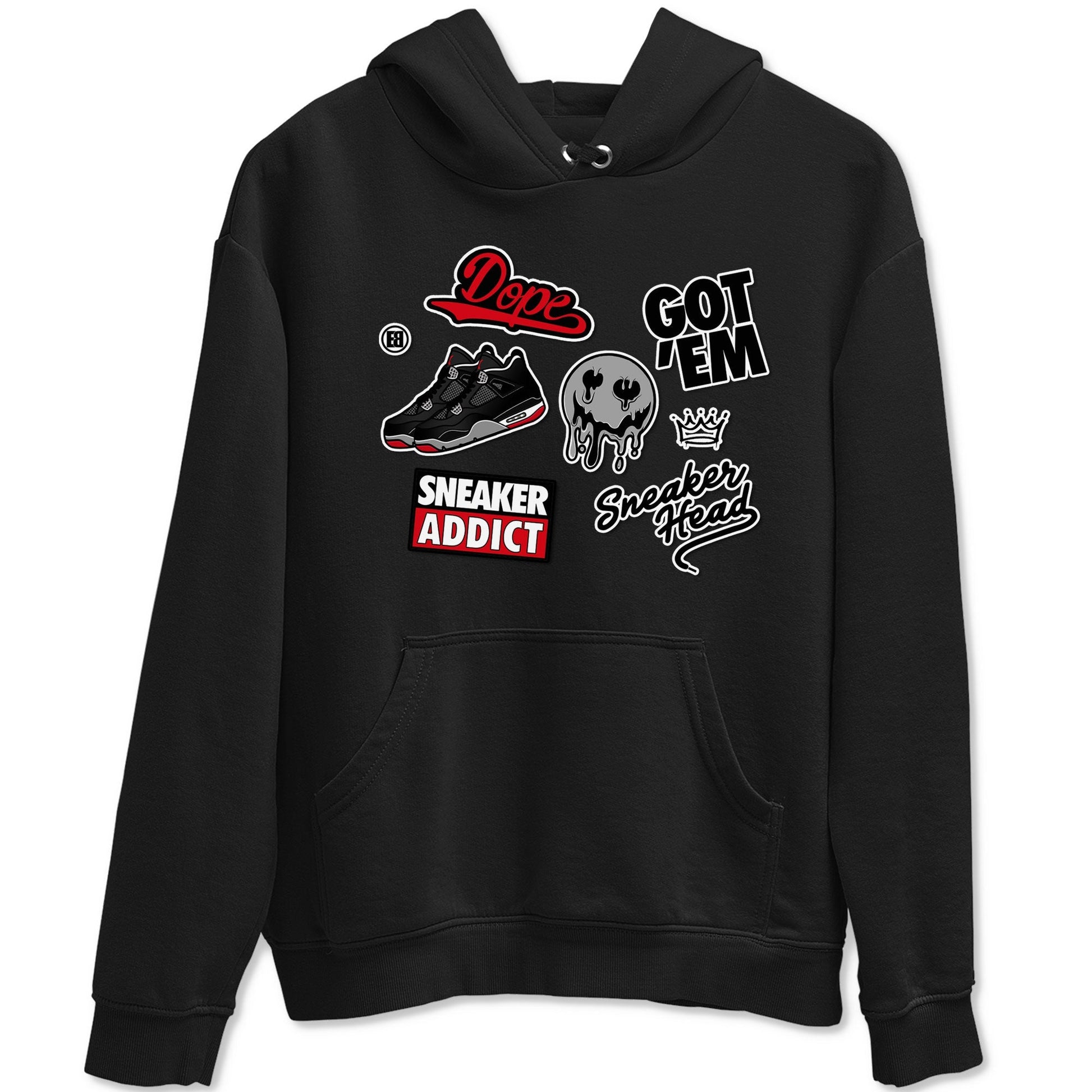 Sneakerhead Sticker Sneaker Tees - Air Jordan 4 Bred Reimagined