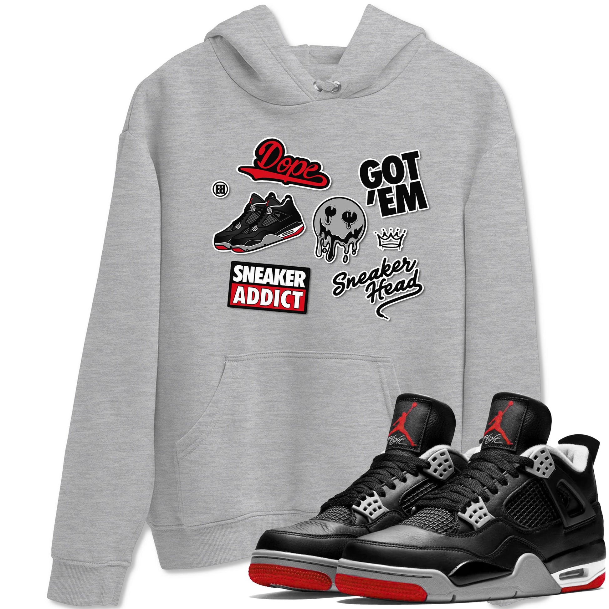 Sneakerhead Sticker Sneaker Tees - Air Jordan 4 Bred Reimagined