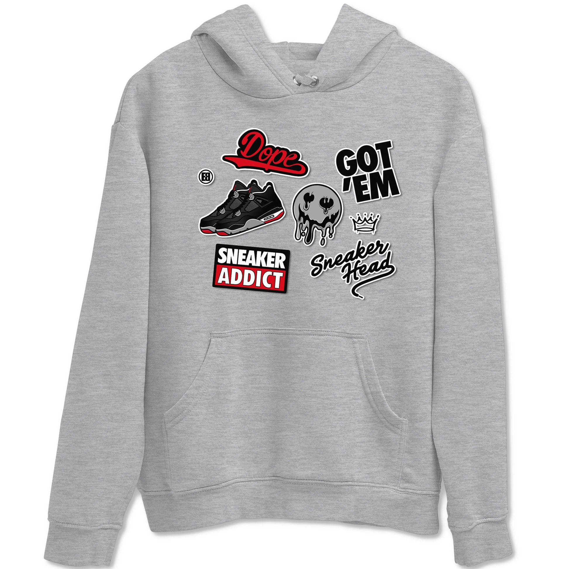 Sneakerhead Sticker Sneaker Tees - Air Jordan 4 Bred Reimagined