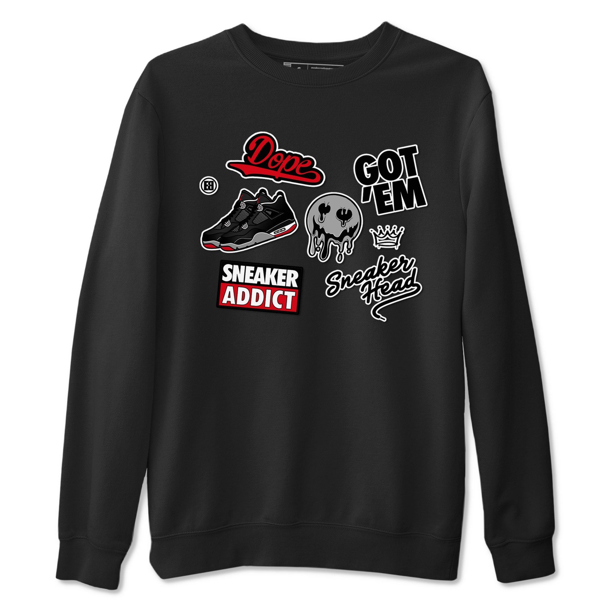 Sneakerhead Sticker Sneaker Tees - Air Jordan 4 Bred Reimagined