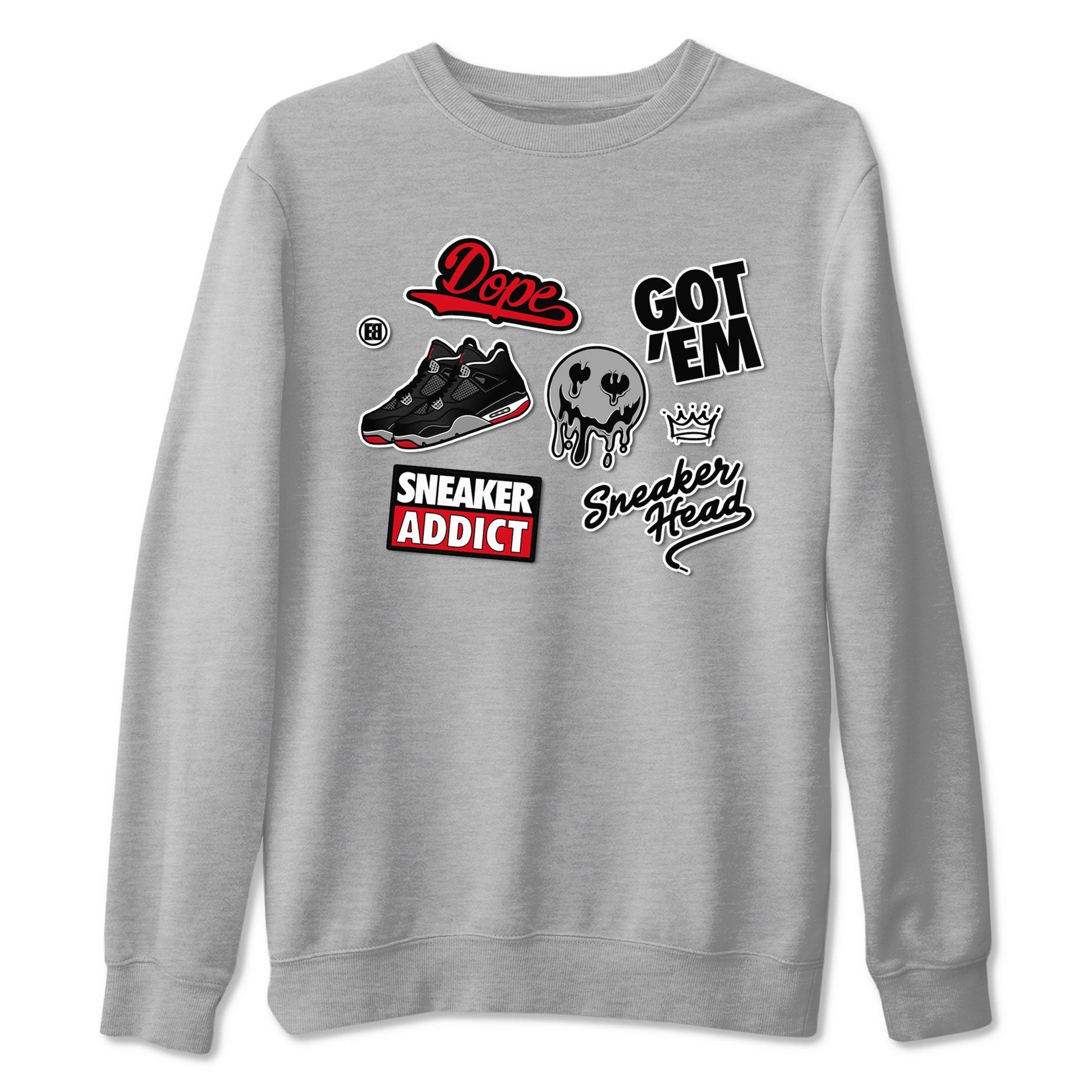 Sneakerhead Sticker Sneaker Tees - Air Jordan 4 Bred Reimagined