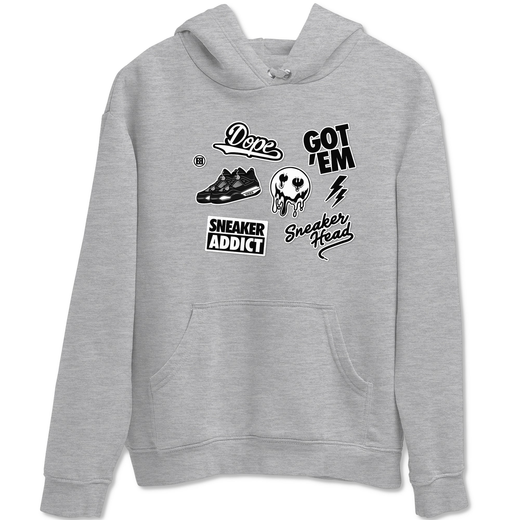 Sneakerhead Sticker Sneaker Tees - Air Jordan 4 White Thunder