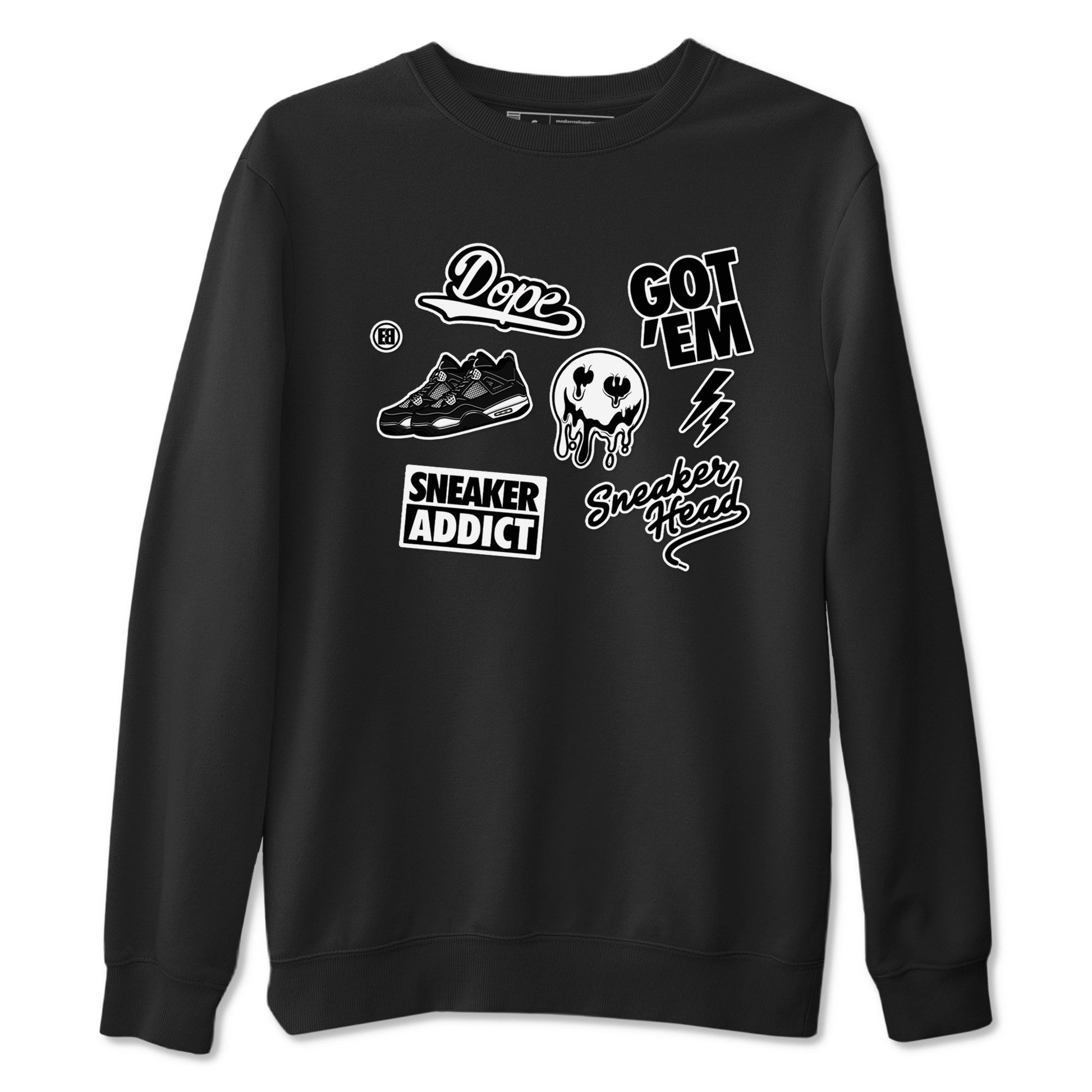 Sneakerhead Sticker Sneaker Tees - Air Jordan 4 White Thunder