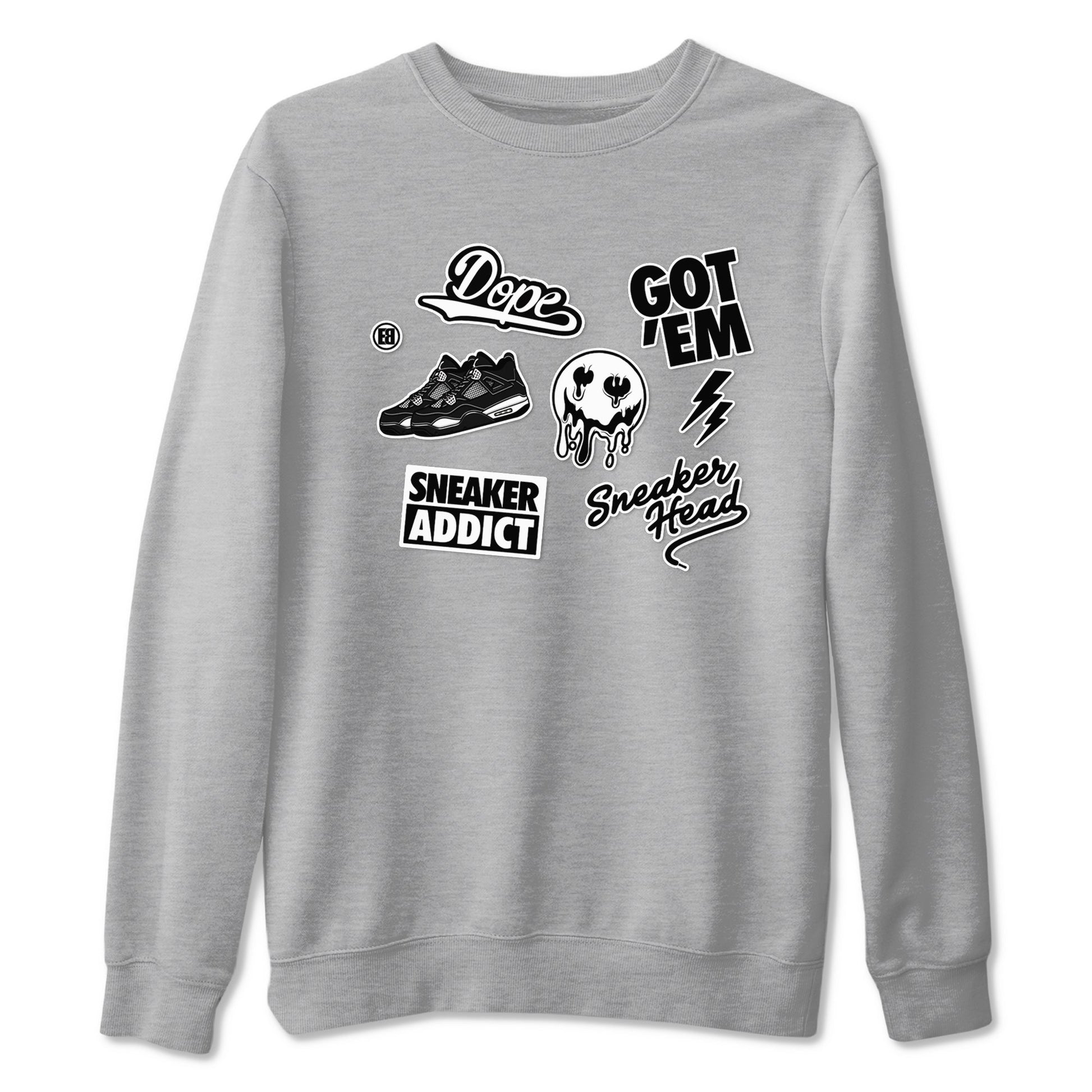 Sneakerhead Sticker Sneaker Tees - Air Jordan 4 White Thunder