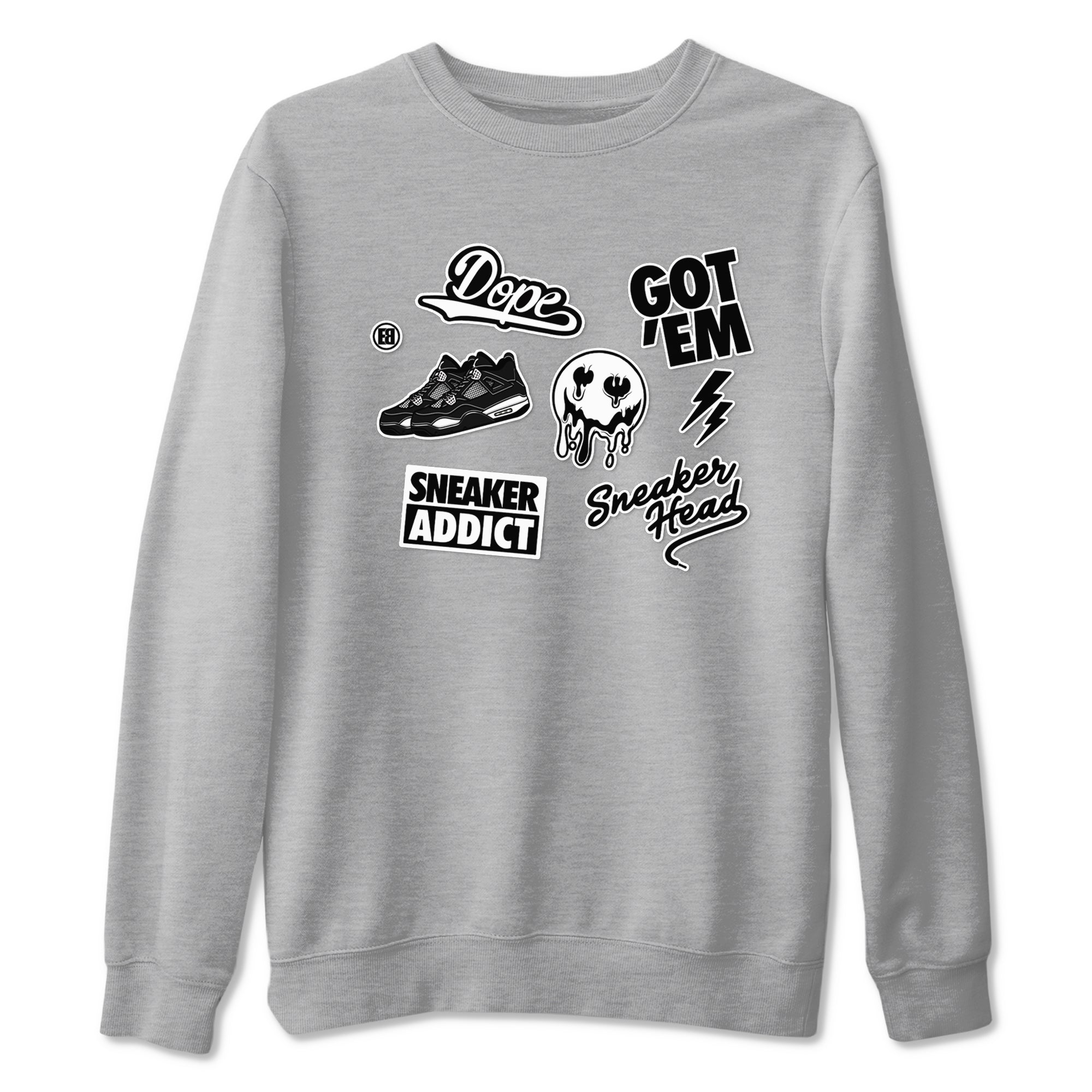 Sneakerhead Sticker Sneaker Tees - Air Jordan 4 White Thunder