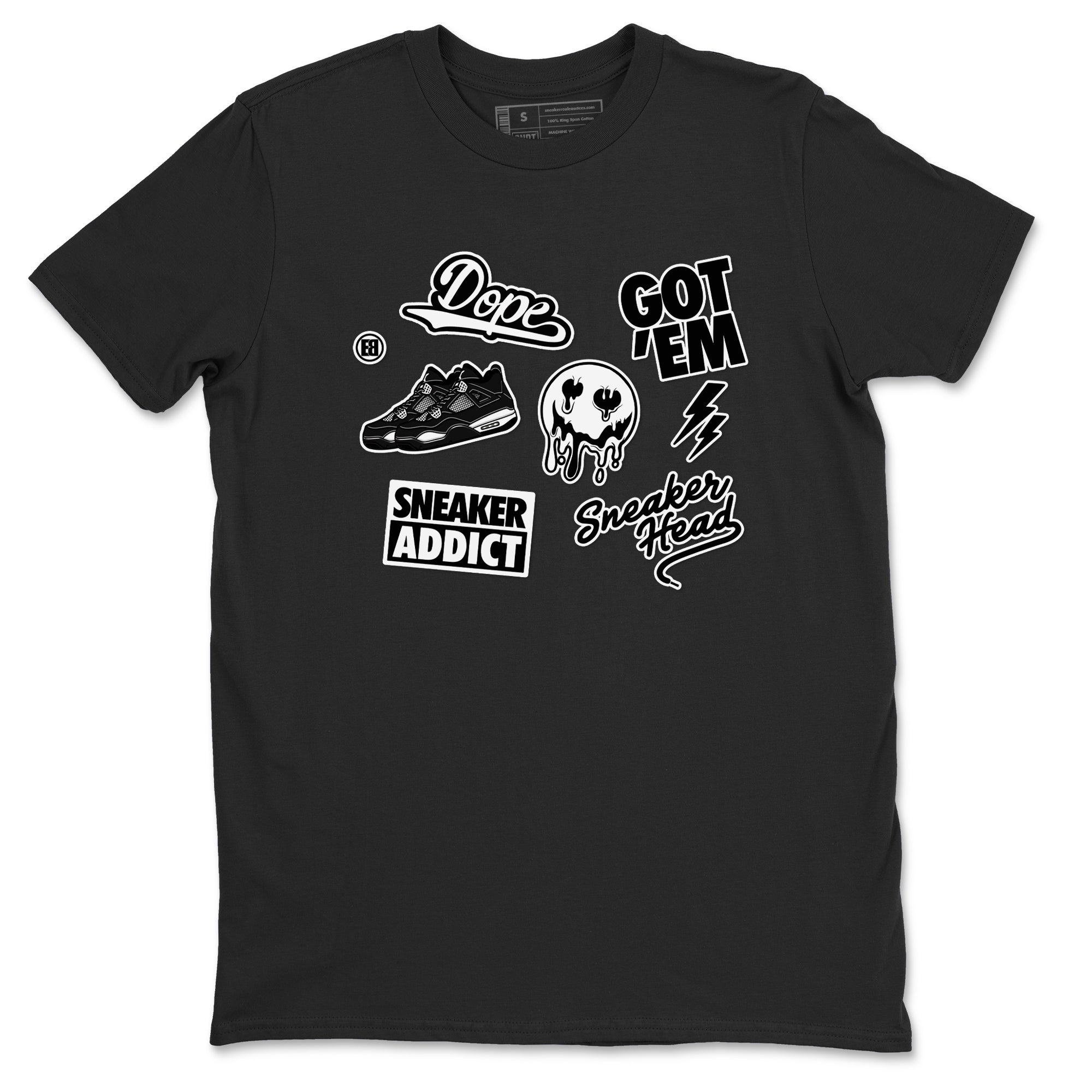 Sneakerhead Sticker Sneaker Tees - Air Jordan 4 White Thunder