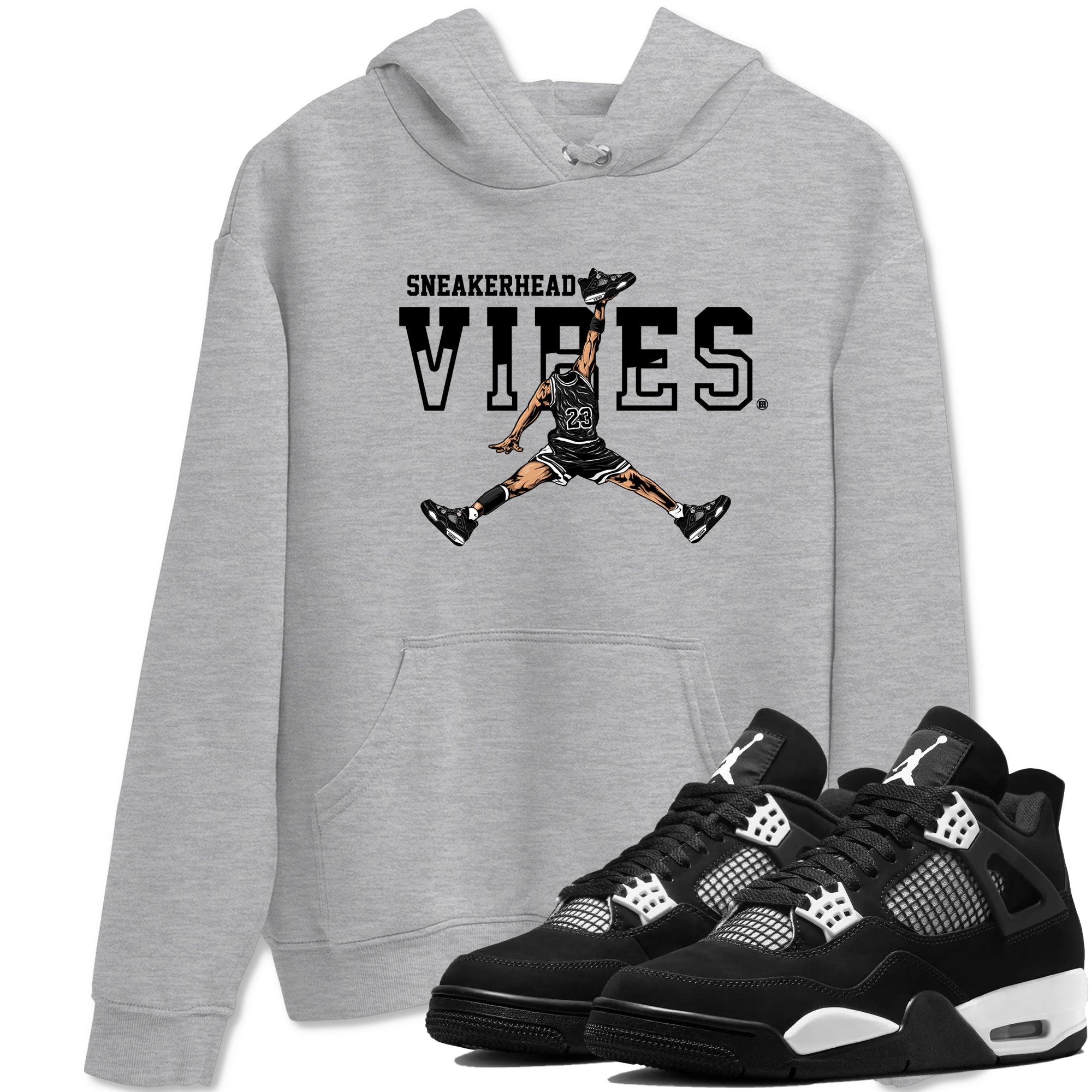 Sneakerhead Vibes Sneaker Tees - Air Jordan 4 White Thunder