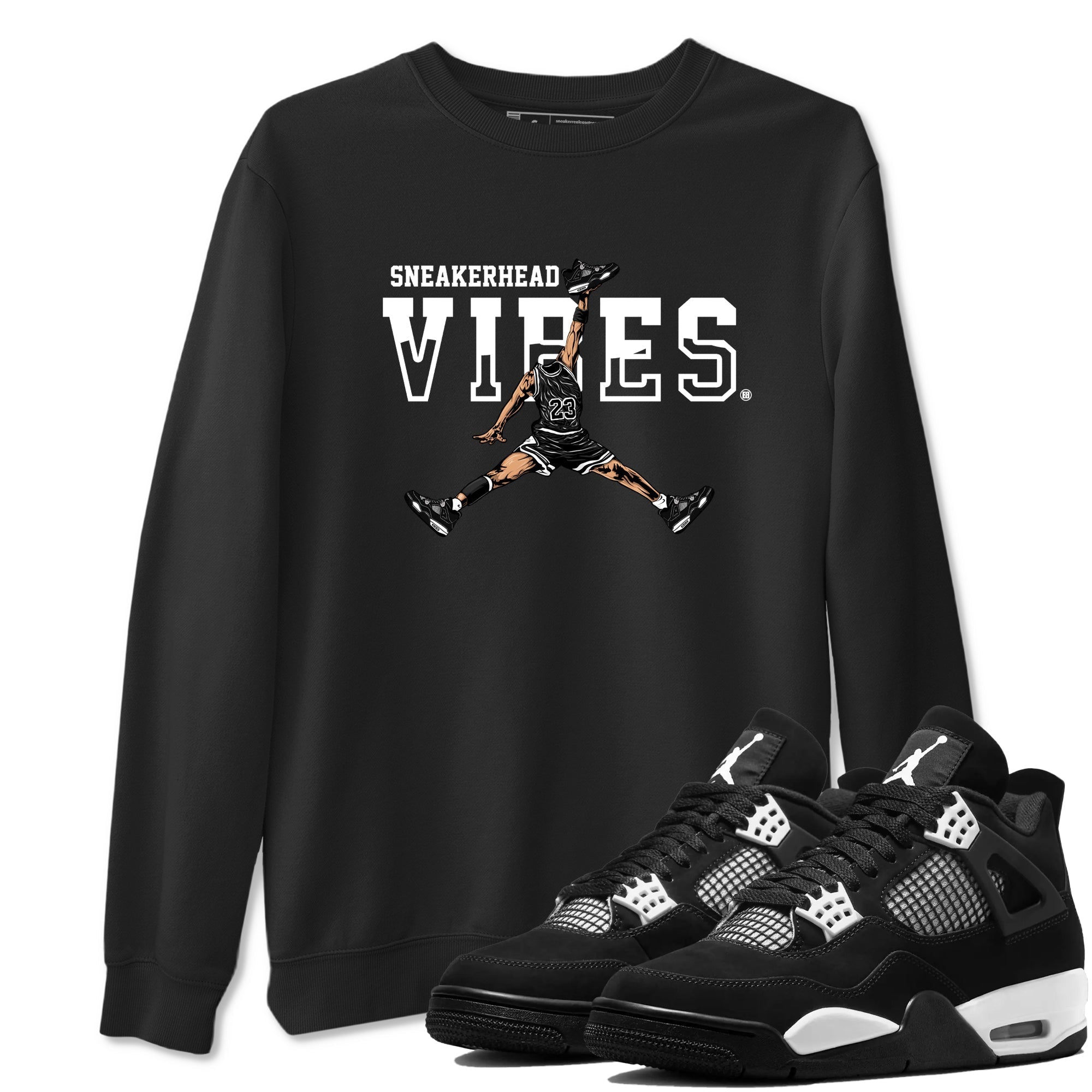 Sneakerhead Vibes Sneaker Tees - Air Jordan 4 White Thunder