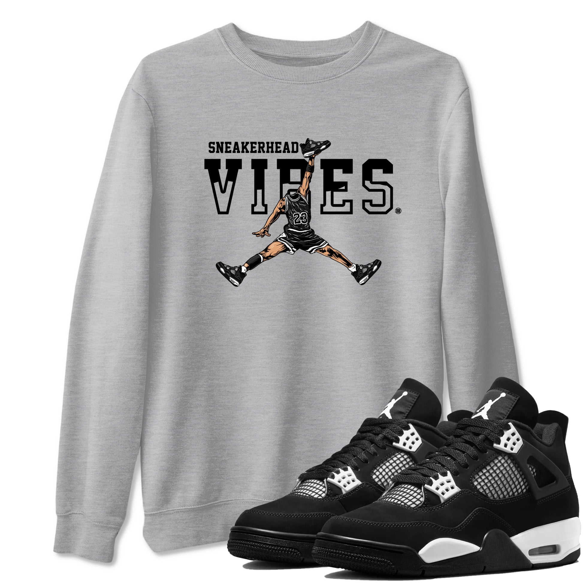 Sneakerhead Vibes Sneaker Tees - Air Jordan 4 White Thunder