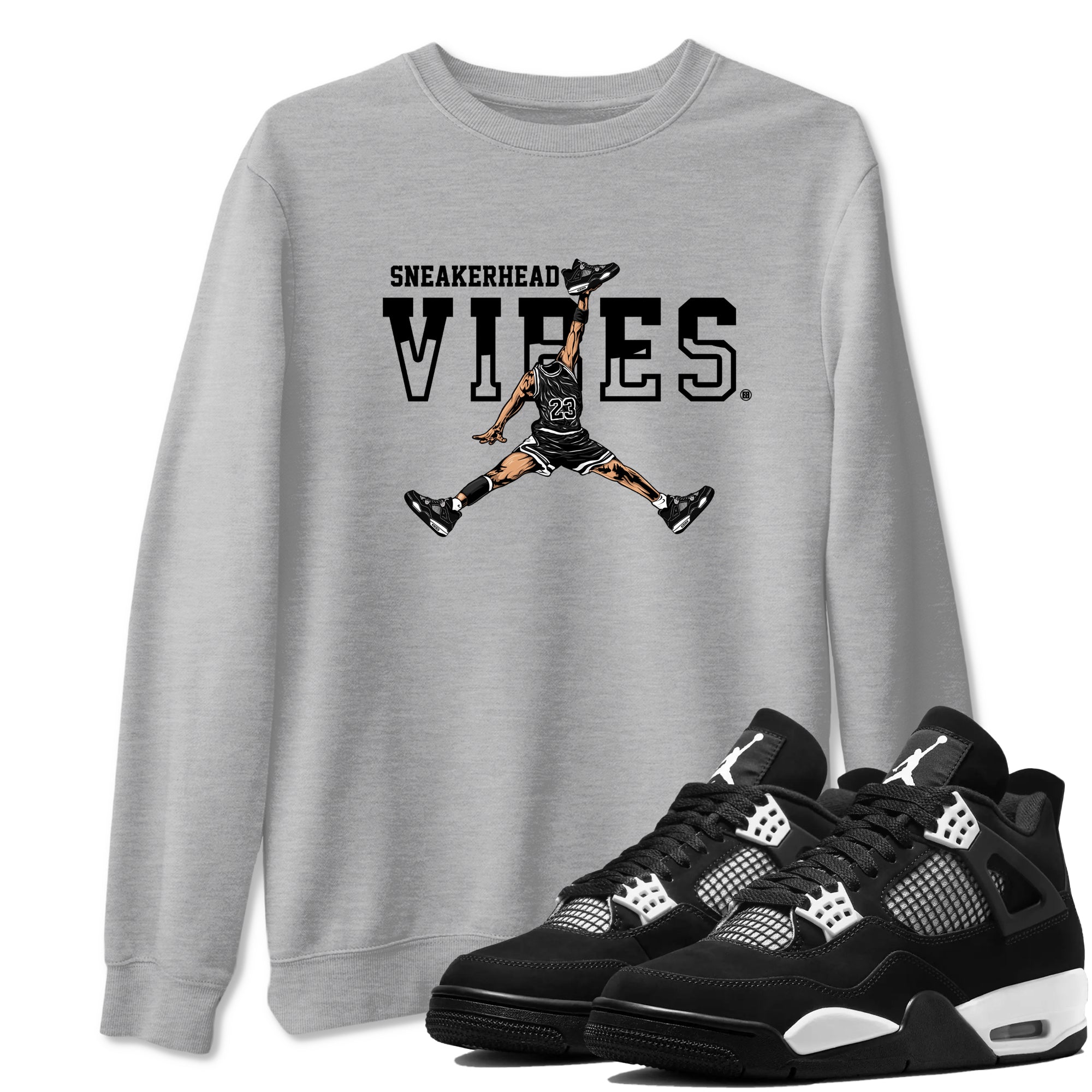 Sneakerhead Vibes Sneaker Tees - Air Jordan 4 White Thunder