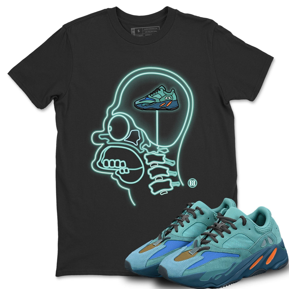 Sneakerhead XRay Unisex Tops - Yeezy 700 Faded Azure