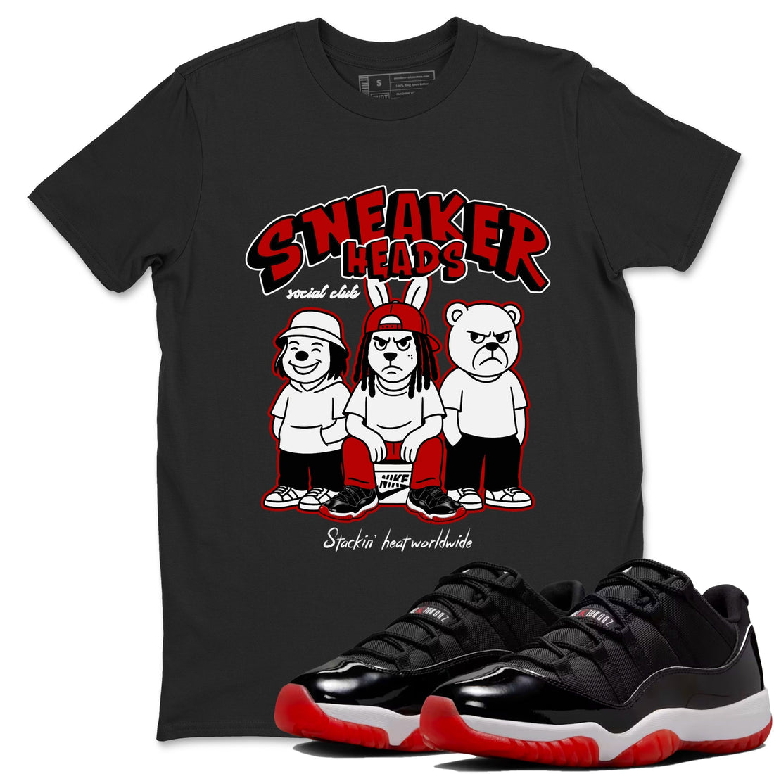 Sneakerheads Social Club Sneaker Tees - Air Jordan 11 Bred