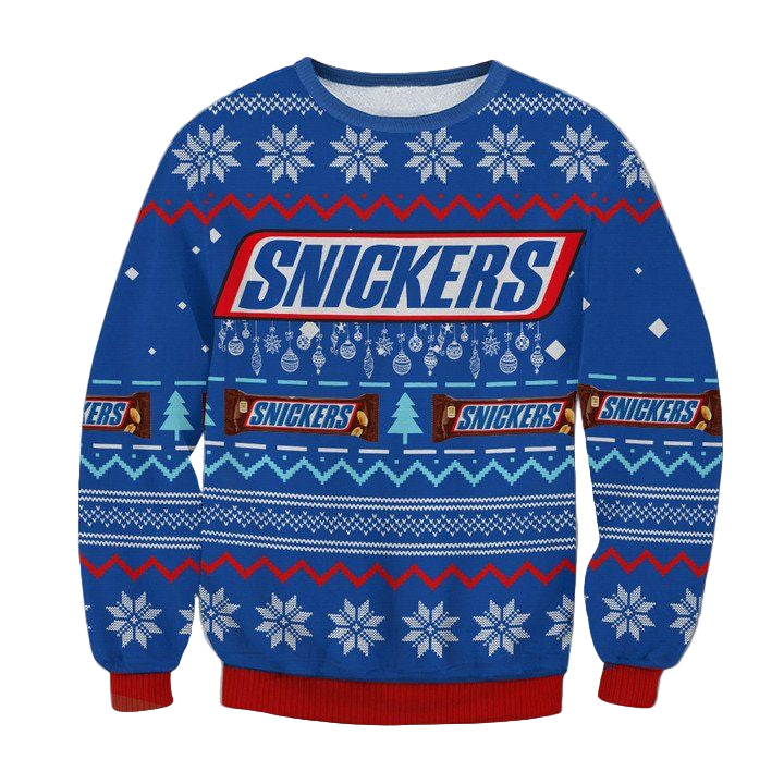 Snickers Chocolate Bar Ugly Christmas Sweater 2022 ? Usalast
