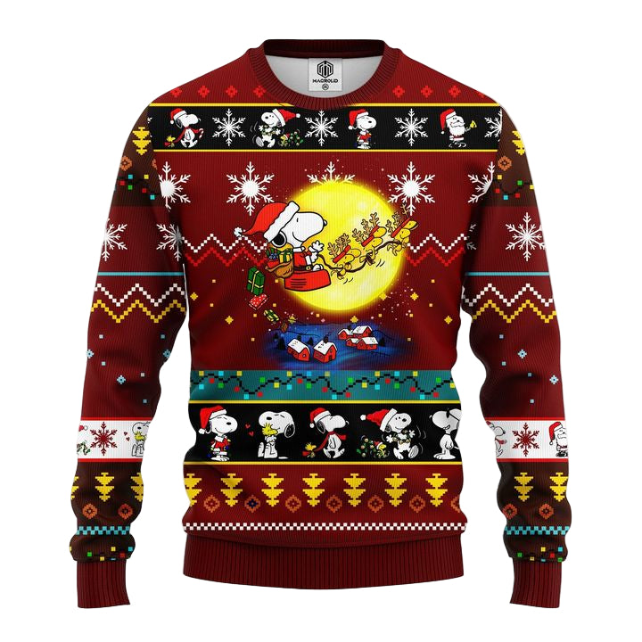 Snooby Moon Ugly Christmas Sweater Red 1 Amazing Gift Idea Thanksgiving Gift ? Usalast