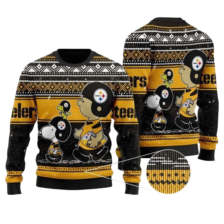 Snoopy And Charlie Brown Pittsburgh Steelers Christmas Sweater ? Usalast