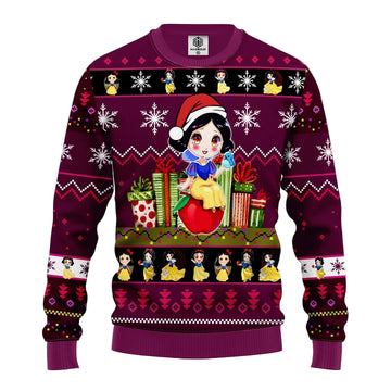 Snow White Ugly Christmas Sweater Purple Pink Amazing Gift Idea Thanksgiving Gift ? Usalast