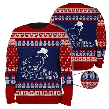 Snowman How Snowflakes Are Really Made Funny Christmas Sweater ? Usalast