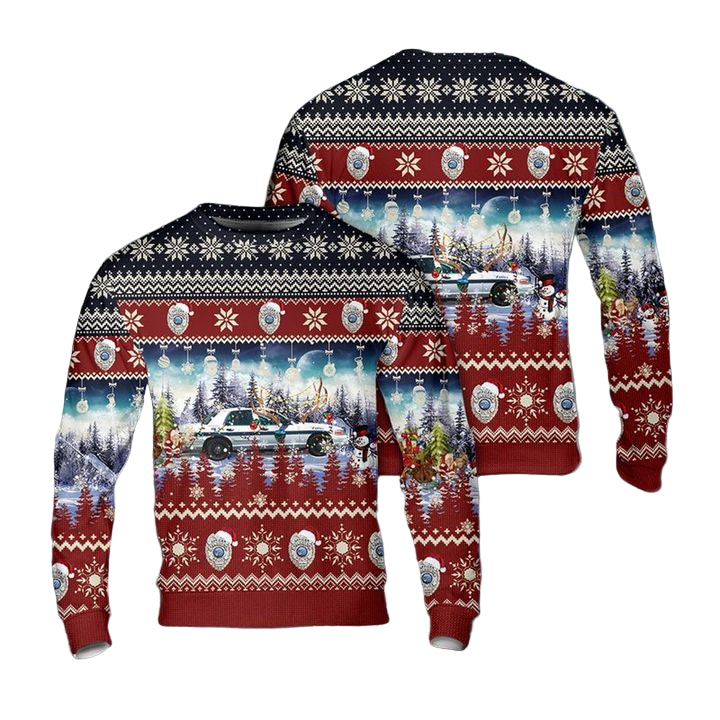 Soldotna Police Department Soldotna Alaska Christmas AOP Sweater ? Usalast