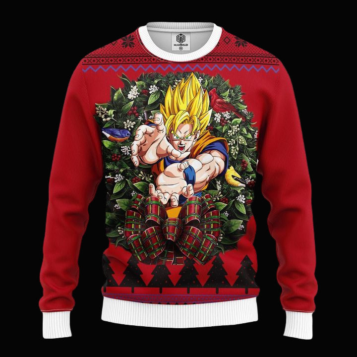 Son Goku Super Saiyan 2 Noel Mc Ugly Christmas Sweater Thanksgiving Gift ? Usalast