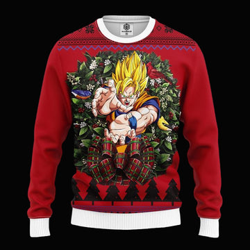 Son Goku Super Saiyan 2 Noel Mc Ugly Christmas Sweater Thanksgiving Gift ? Usalast