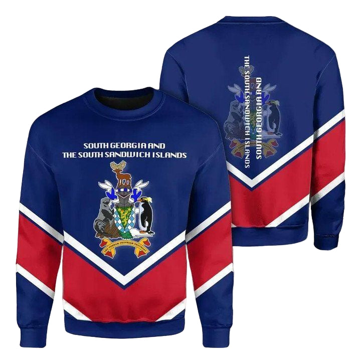 South Georgia And The South Sandwich Islands Coat Of Arms Sweater Lucian Style J5W ? Usalast