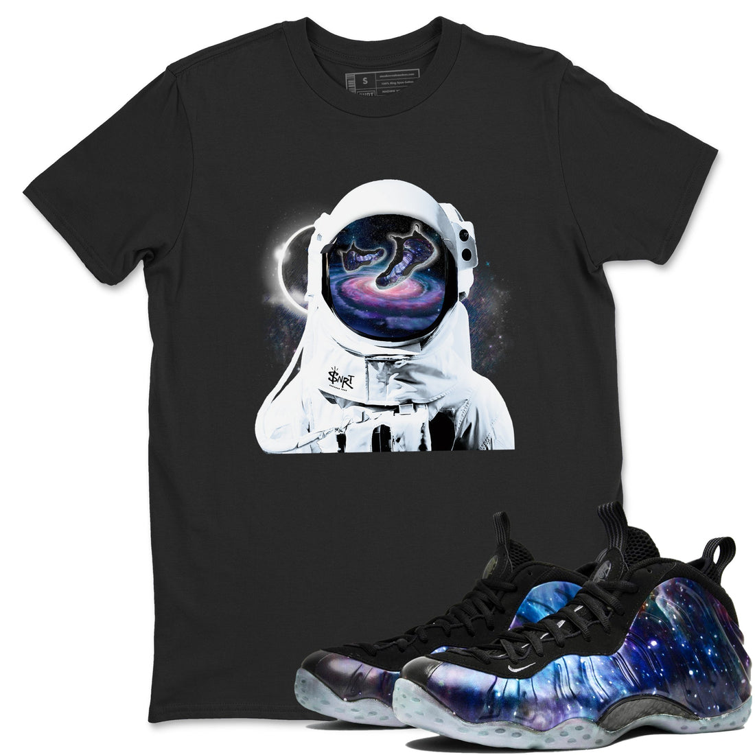 Space Discovery Sneaker Tees - Air Foamposite One Galaxy