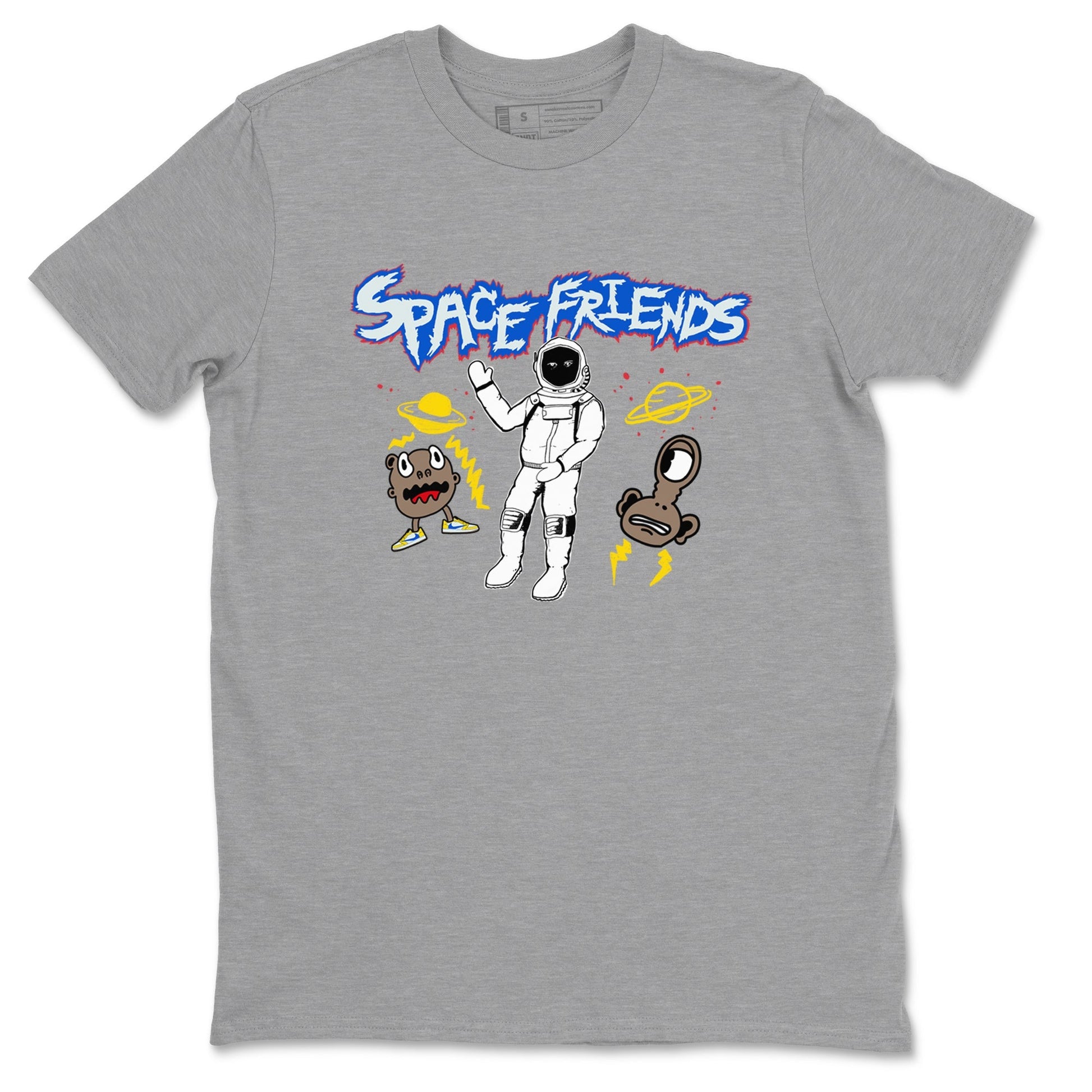 Space Friends Sneaker Tees - Air Jordan 1 Travis Scott Canary