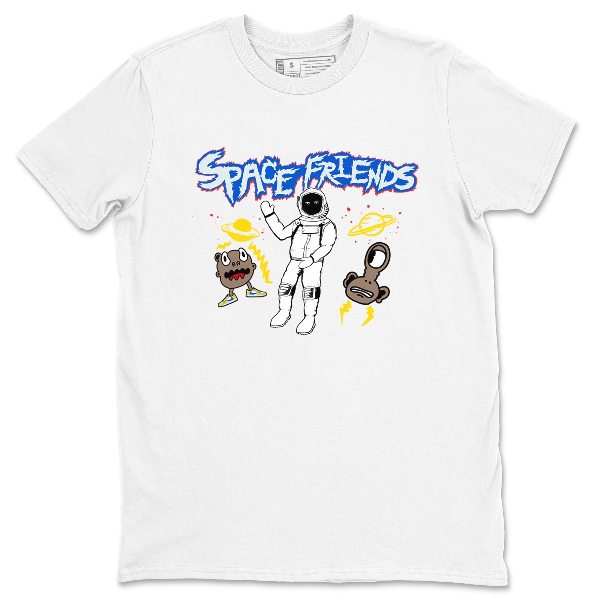 Space Friends Sneaker Tees - Air Jordan 1 Travis Scott Canary