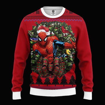 Spider Man Illustration Noel Mc Ugly Christmas Sweater Thanksgiving Gift ? Usalast