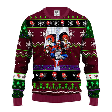 Spiderman Ugly Christmas Sweater Purple Pink Amazing Gift Idea Thanksgiving Gift ? Usalast