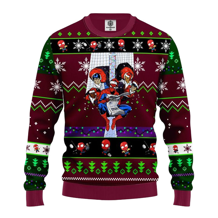 Spiderman Ugly Christmas Sweater Purple Pink Amazing Gift Idea Thanksgiving Gift ? Usalast